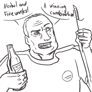 Illustration for article titled Drunk fireworks time!